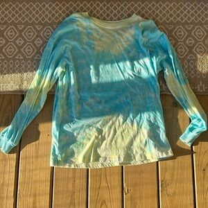 Juniors tie dye long sleeve t shirt - medium